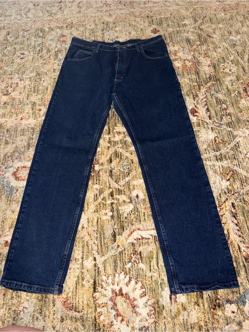 Wrangler Dark Blue Straight-Leg Men's Jeans
